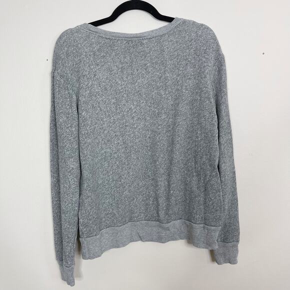 Aritzia Community Cotton French Terry Sweatshirt XSmall XS Gray Long Sleeve - Picture 2 of 7
